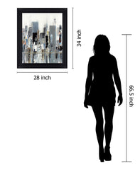 Misty Metropolis - 28" x 34" Framed Wall Art