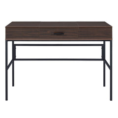 Verster - Writing Desk With USB - Oak & Black