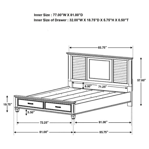 Capistrano - 2 Drawer Bed