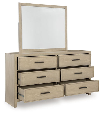 Calmoro - Dresser And Mirror - Gray