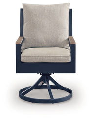 East Beach - Swivel Chair With Cushion (Set of 2) - Blue