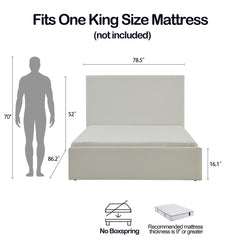 Lucas - Tall Headboard Upholstered Bed