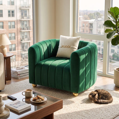 Single Sofa With High Resilience Foam