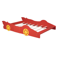 Race Car Shaped Platform Bed & Wheels