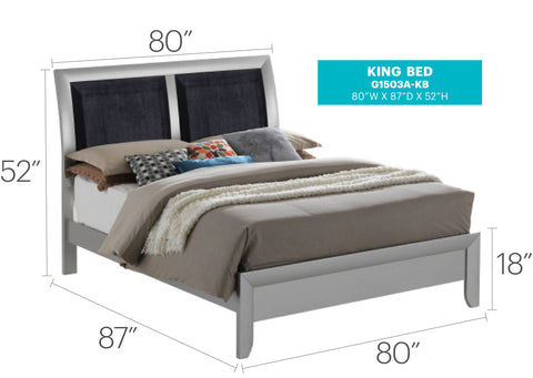 Padded Headboard Design Panel Bed