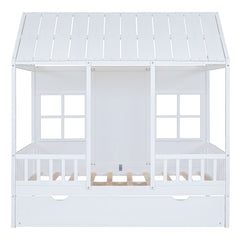 House Bed With Twin Size Trundle, Daybed