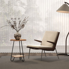 Petal Shape Accent Side Table - Acacia Wood