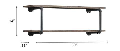Brantley - Wall Rack - Antique Oak & Sandy Gray
