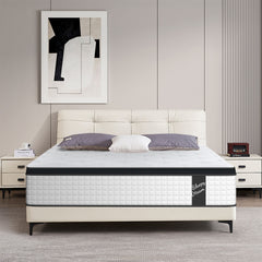 12" Hybrid Mattress Individual Pocket Spring, 7 Zoned Memory Foam
