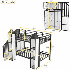 Castle Shaped Bunk Bed With Wardrobe And Storage