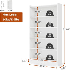 Library Bookshelf With Storage For Living Room