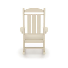 Traditional Porch Rocker Classic HDPE Poly Lumber For Porch, Patio, And Garden Comfort