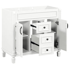 Bathroom Vanity Cabinet With 2 Soft Closing Doors And 2 Drawers