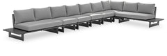 Maldives - 7 Piece Water Resistant Outdoor Patio Modular Sectional With Gray Base