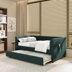 Upholstered Tufted Daybed With Trundle