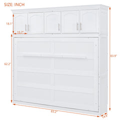 Murphy Modern Bed With Top Cabinets For Space Saving And Comfort