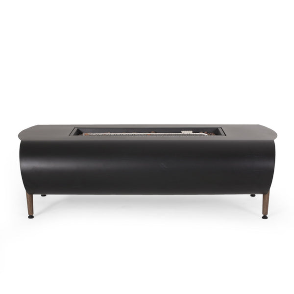 Vernon - Rectangle Fire Pit 50, 000 Btu - Dark Gray