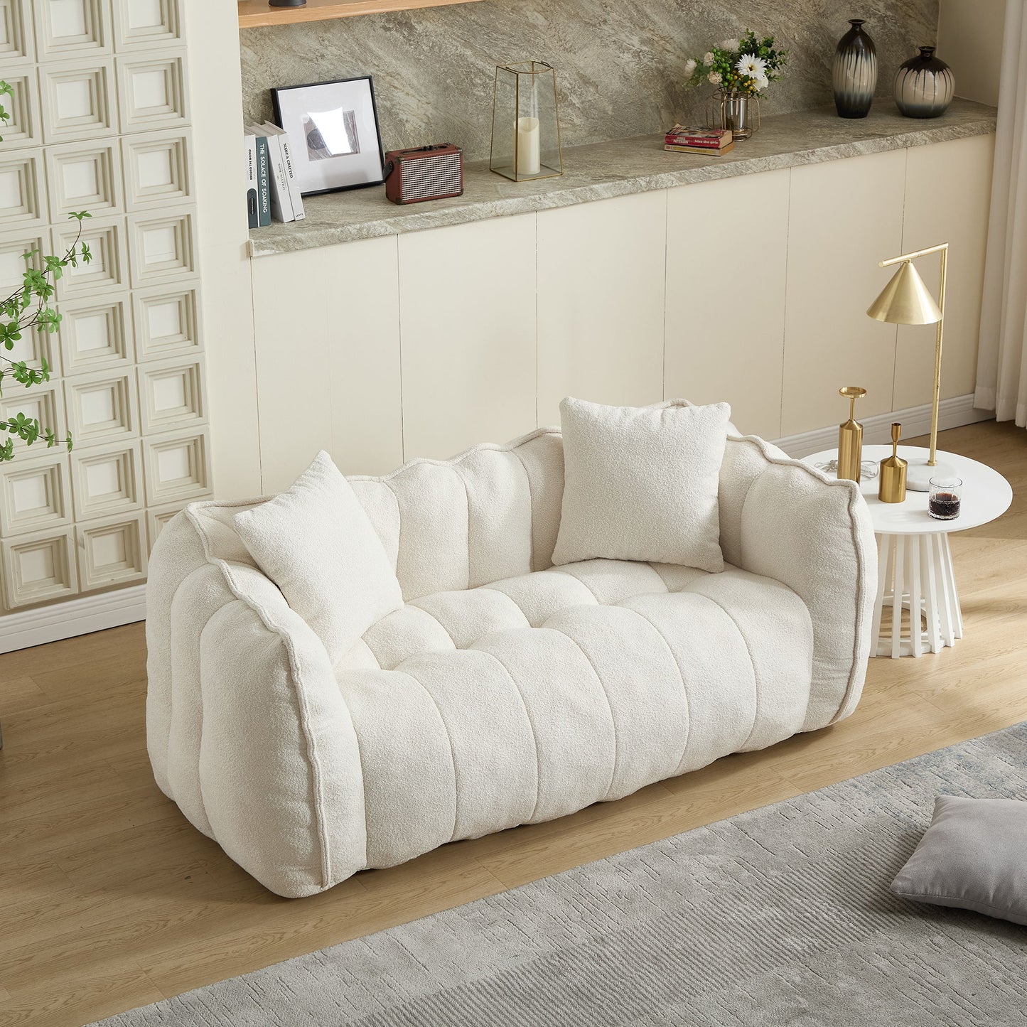 Cozy Beanbag Chair With High Resilience Foam Core For 2
