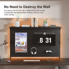 Clamp On Desk Pegboard With Single Monitor Stand