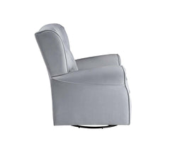 Zeger - Swivel Chair With Glider - Gray Fabric