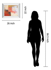 Subtley By Darba - Mirror Framed Print Wall Art - Red