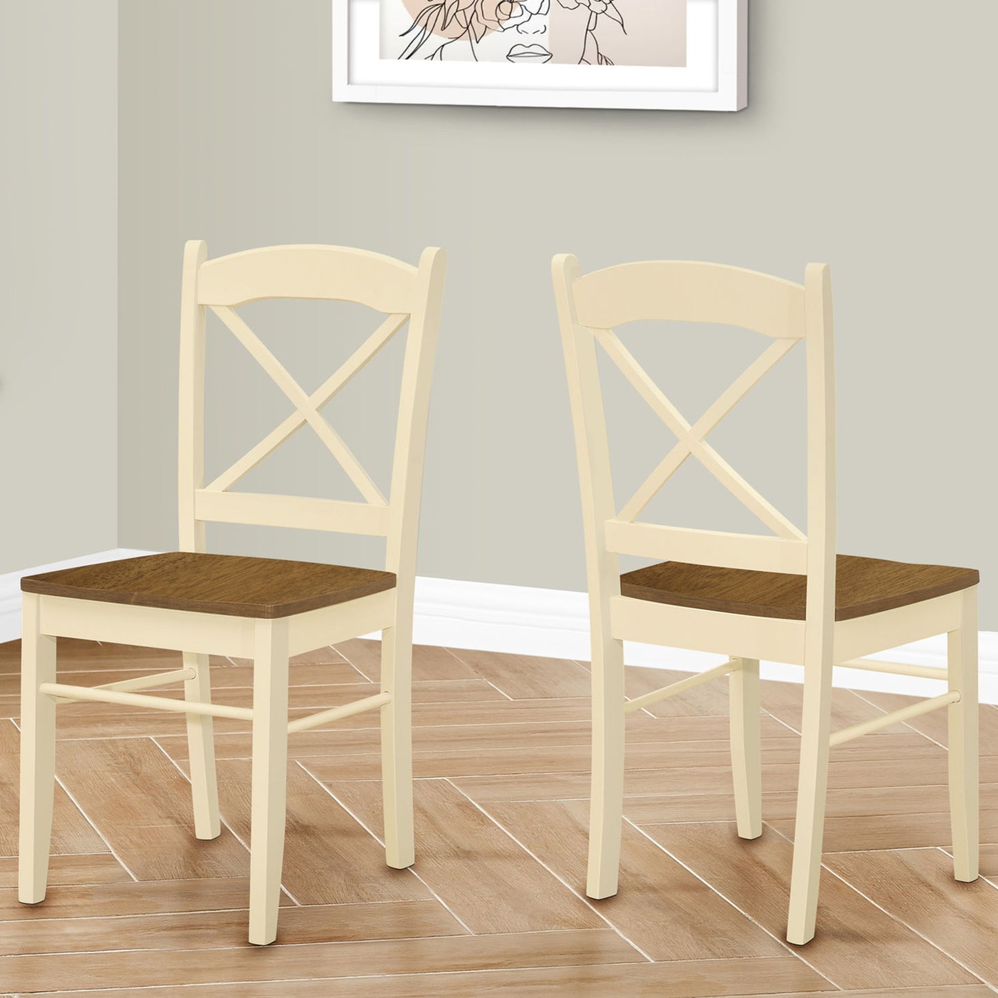 Dining Chair, Side, Dining Room, Transitional (Set of 2)