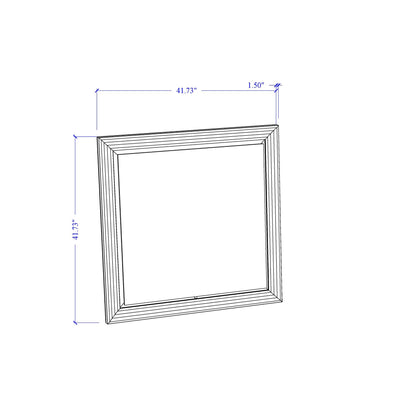 Moon - Smooth Mirror With LED - White