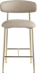 Lupita - Counter Stool With Brushed Gold Frame (Set of 2)