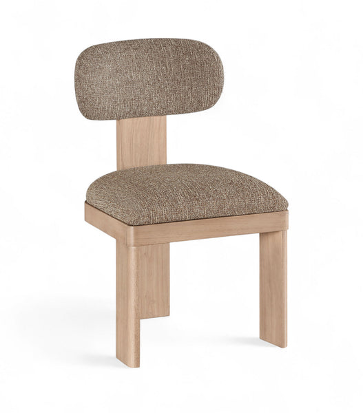 Timbra - Linen Textured Fabric Upholstered Dining Chair (Set of 2) - Natural Base