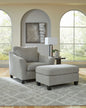 Willarae - Taupe - 2 Pc. - Chair And A Half, Ottoman