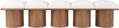 Pavilion - 5 Piece Modular Bench With Walnut Base