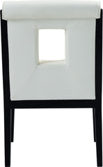 Gwendolyn - Faux Leather Dining Arm Chair With Black Frame