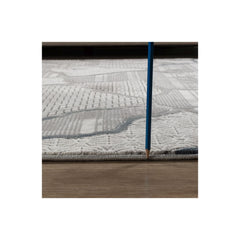 Geometrix - 5'3" X 7'3" Area Rug, Geometric 3D Effect - Gray / Ivory