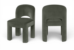 Celine - Velvet Performance Fabric Upholstered Dining Chair (Set of 2)