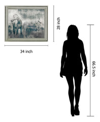 Misty Equines - 28" x 34" Framed Wall Art