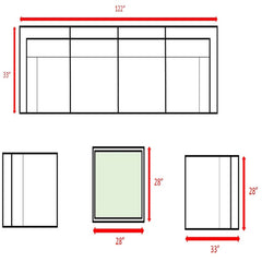 Outdoor Wicker Seating Group With Cushions