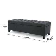 Glouster - Contemporary Storage Ottoman With Button Tufted Design