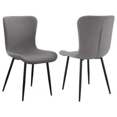 Grant - Upholstered Dining Side Chair (Set of 2) - Warm Gray