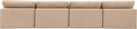 Comfy - Velvet Modular Armless Sofa 4 Seats
