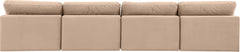 Comfy - Velvet Modular Armless Sofa 4 Seats