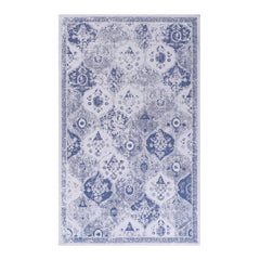 Maval - 6' X 9' Washable Area Rug - Blue
