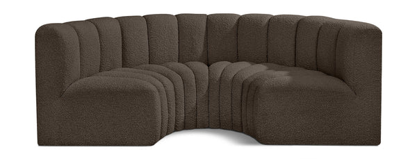 Arc - Boucle Fabric 4 Piece U-Shaped Modular Sofa