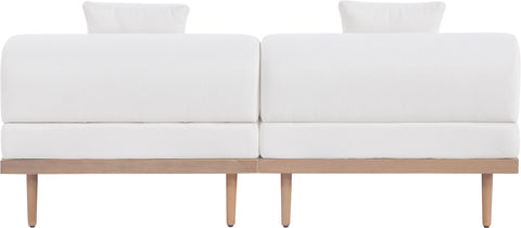 Laguna - 2 Piece Resilient Water Resistant Fabric 71" Outdoor Patio Armless Modular Loveseat