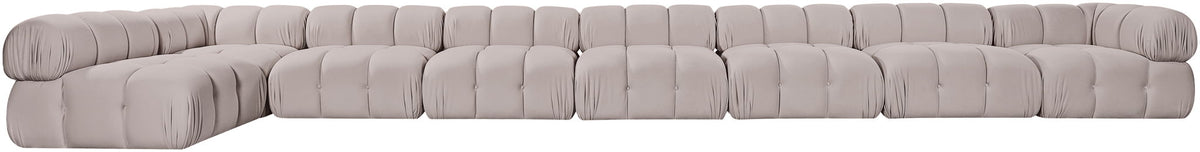 Orin - Velvet Performance Fabric Upholstered 8 Piece L-Shaped Sectional
