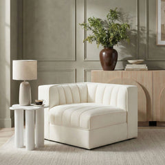 Rummi - Velvet Performance Fabric Upholstered Modular Corner Chair