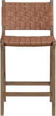 Entwine - Vegan Leather Upholstered Counter Stool - Painted Brown