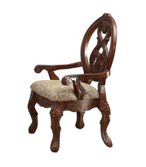 Rovledo - Arm Chair (Set of 2) - Pattern Fabric & Cherry