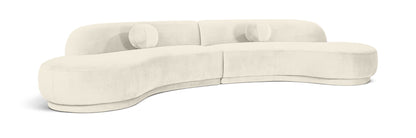 Avra - 146" Velvet Performance Fabric Upholstered Sectional