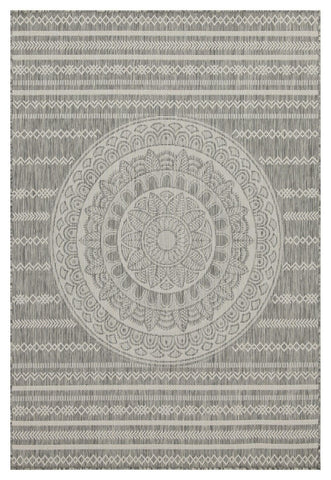 Sunshine - 5'3" X 7'3" Indoor, Outdoor Area Rug - Silver - Polypropylene
