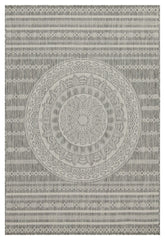 Sunshine - 5'3" X 7'3" Indoor, Outdoor Area Rug - Silver - Polypropylene